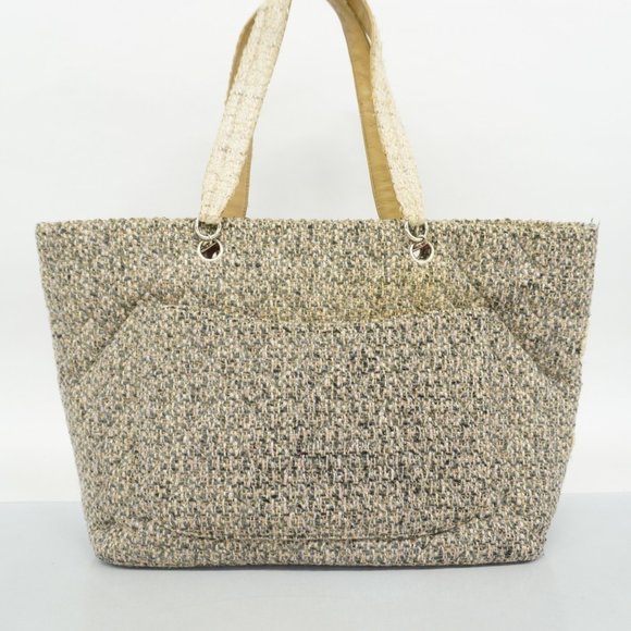 Chanel Tote Bag Cambon Tweed Grey Women's - Picture 16 of 16